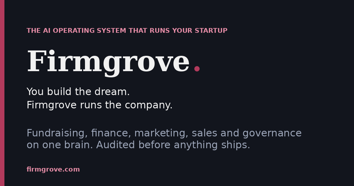 We built Firmgrove - One brain that runs your startup logo